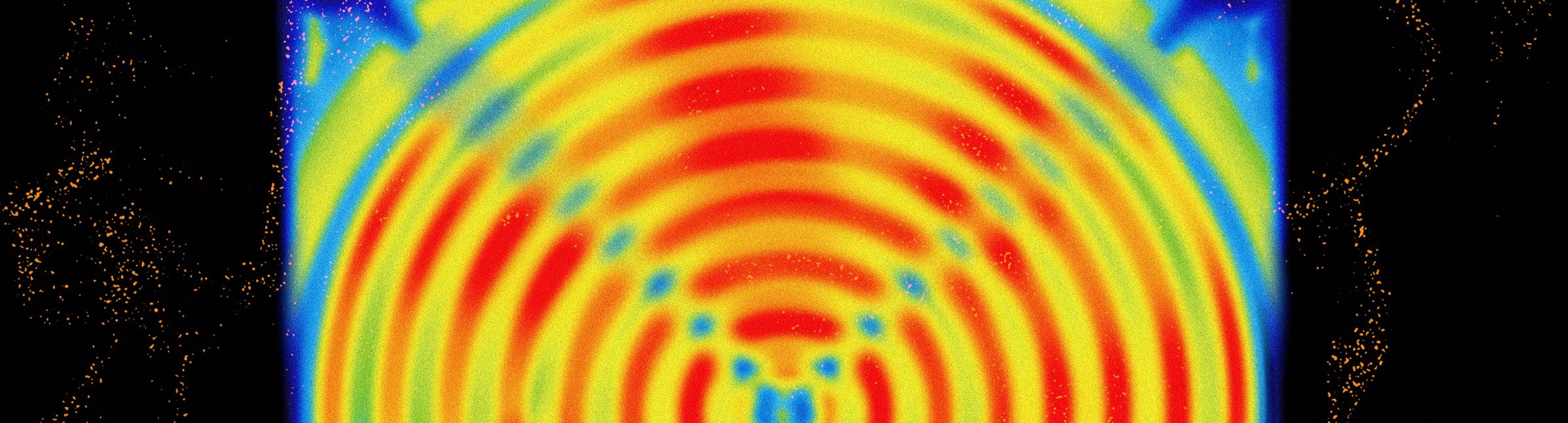 Thermal camera image of a Bitcoin ASIC miner glowing with heat